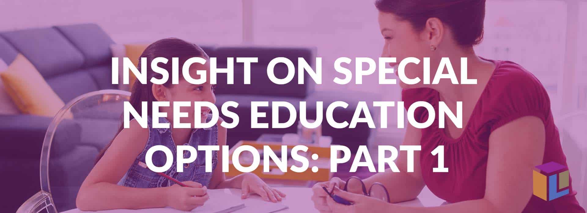 Insight On Special Needs Education Options: Part 1